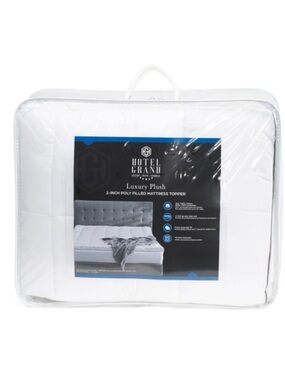 Hotel Grand White Luxury Plush Mattress Pad